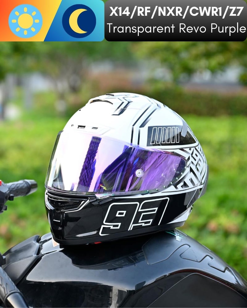 Logto CWR-F1 Shield for RF-1200 Visor X14 NXR RF-SR Z7 Motorcycle Helmet Visor Replacement Sun Protection Anti-Scratch, Universal - Image 3